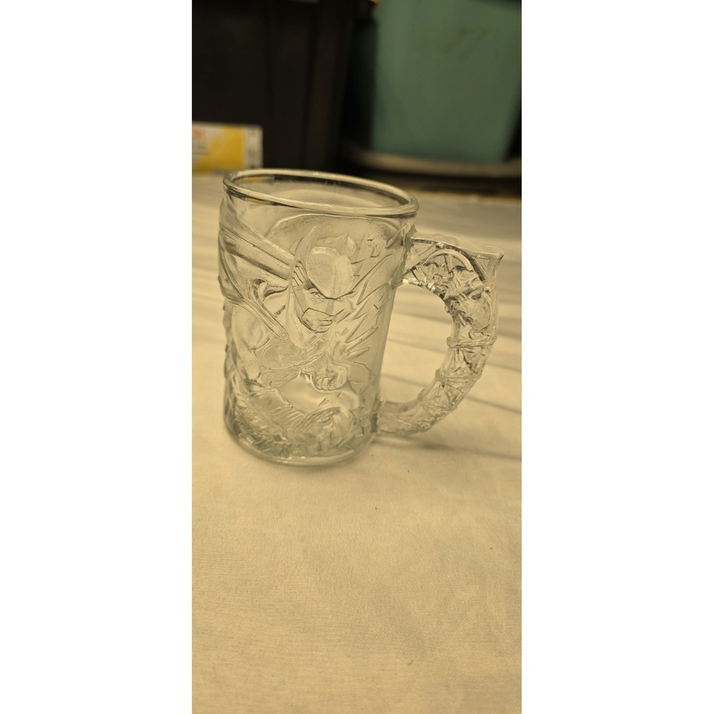 1995 Batman Forever Batman Collectors Glass Mug Cup DC Comics McDonalds